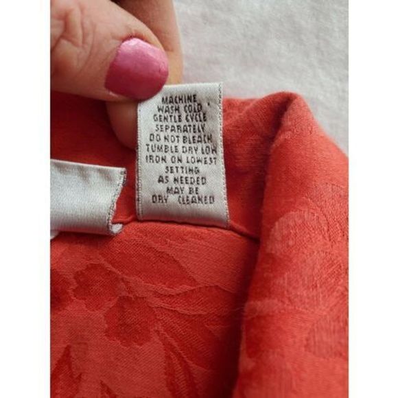 Chicos Lightweight Jacket Shirt Coral Button Down SZ 1 Medium 8 - Picture 7 of 8
